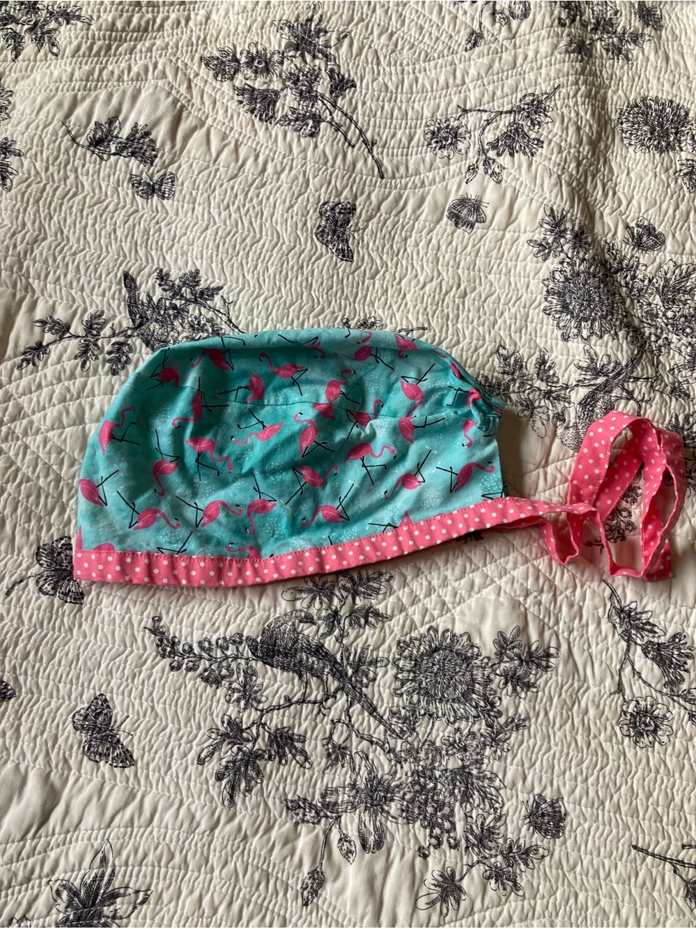 🦩🦩Flamingo scrub cap HANDMADE